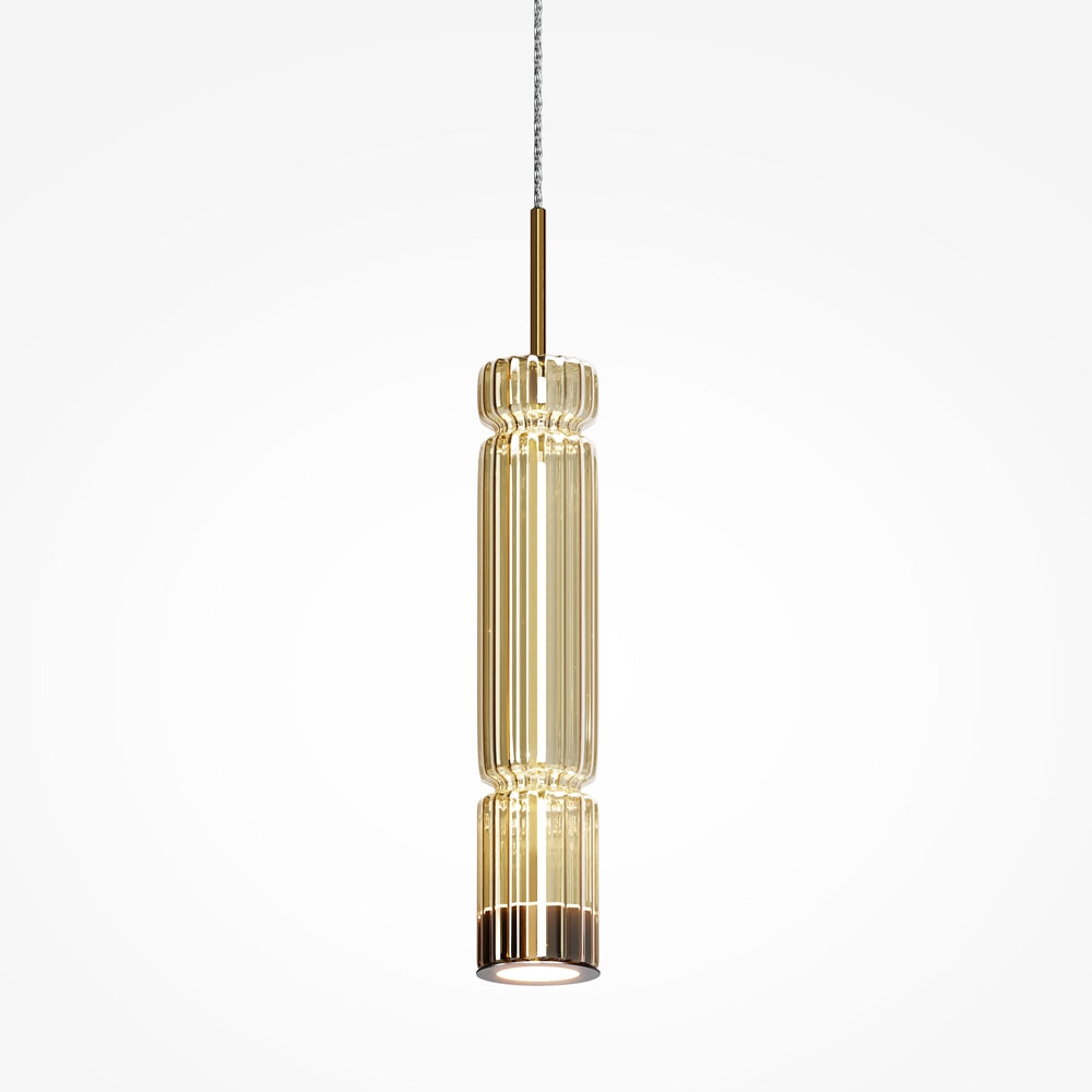 LED viseća svjetiljka Ordo 8W 3000K 390x80mm crna/konjak