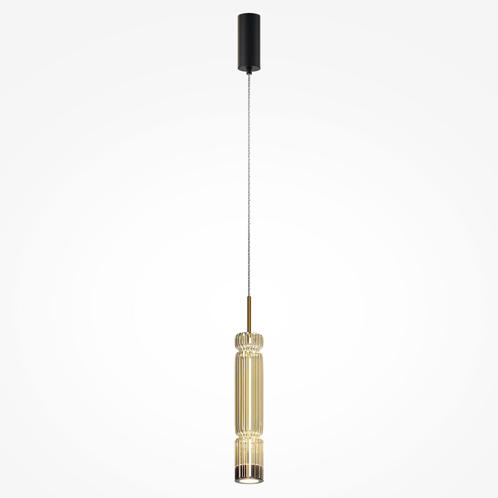 LED viseća svjetiljka Ordo 8W 3000K 390x80mm crna/konjak