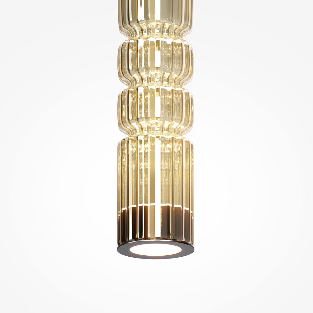 LED viseća svjetiljka Ordo 8W 3000K 580x80mm crna/konjak