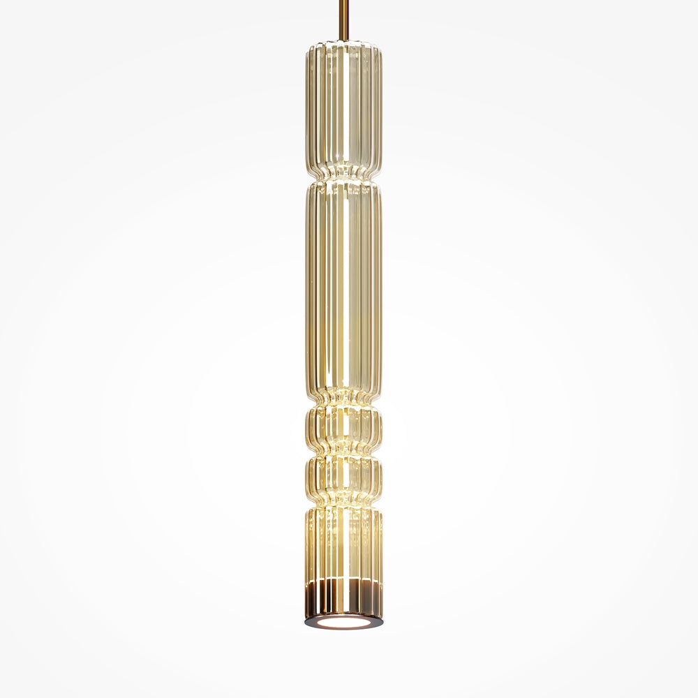 LED viseća svjetiljka Ordo 8W 3000K 580x80mm crna/konjak