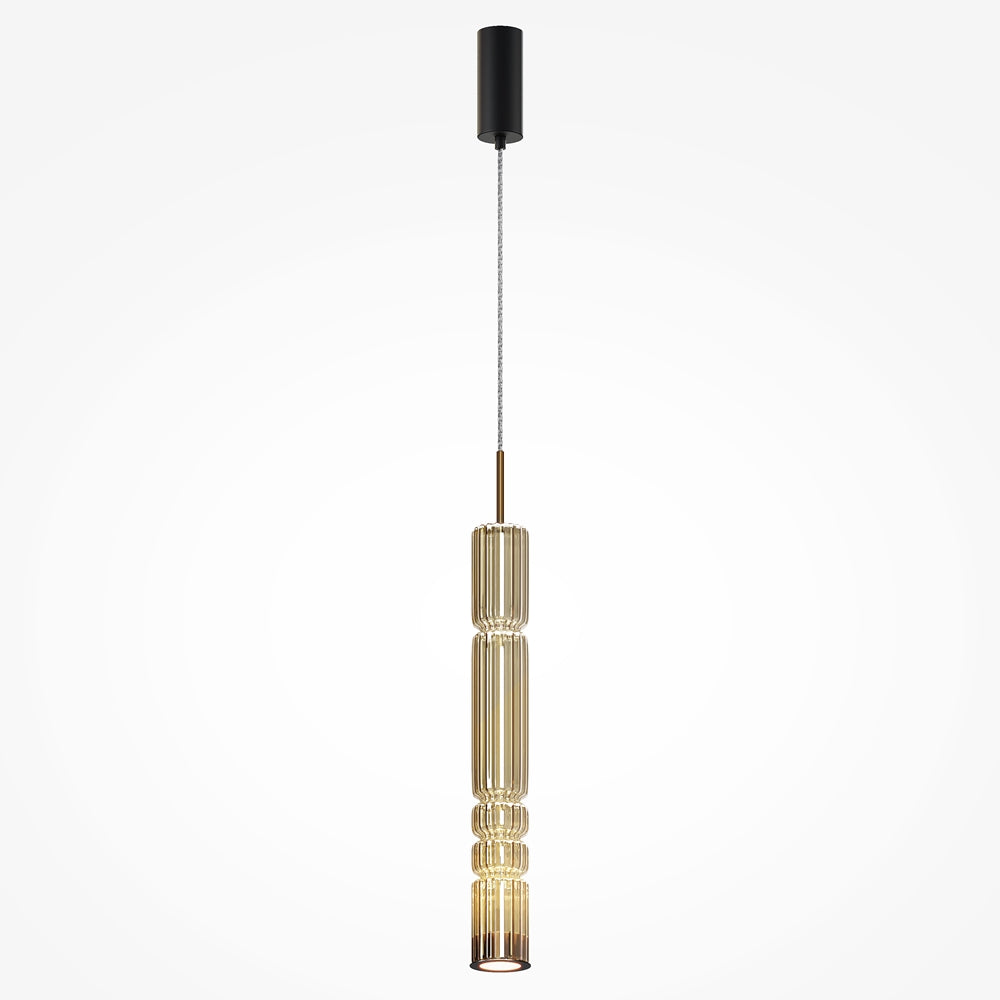 LED viseća svjetiljka Ordo 8W 3000K 580x80mm crna/konjak