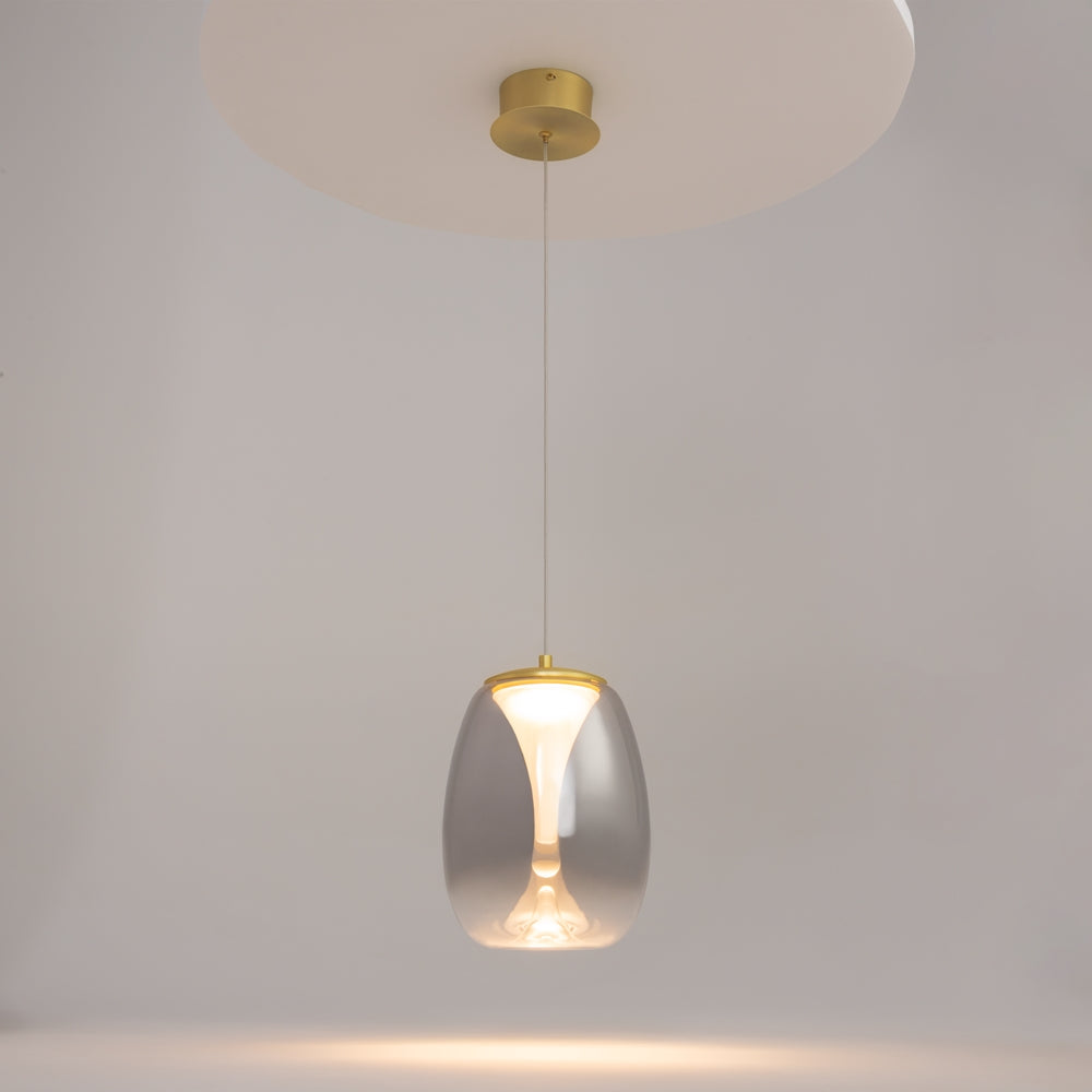 LED viseća svjetiljka Splash 7W 3000K Ø200mm boja zlata/siva