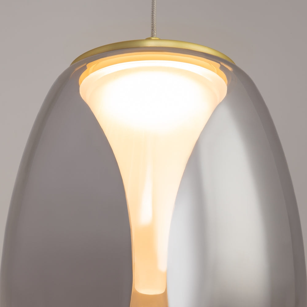 LED viseća svjetiljka Splash 7W 3000K Ø200mm boja zlata/siva