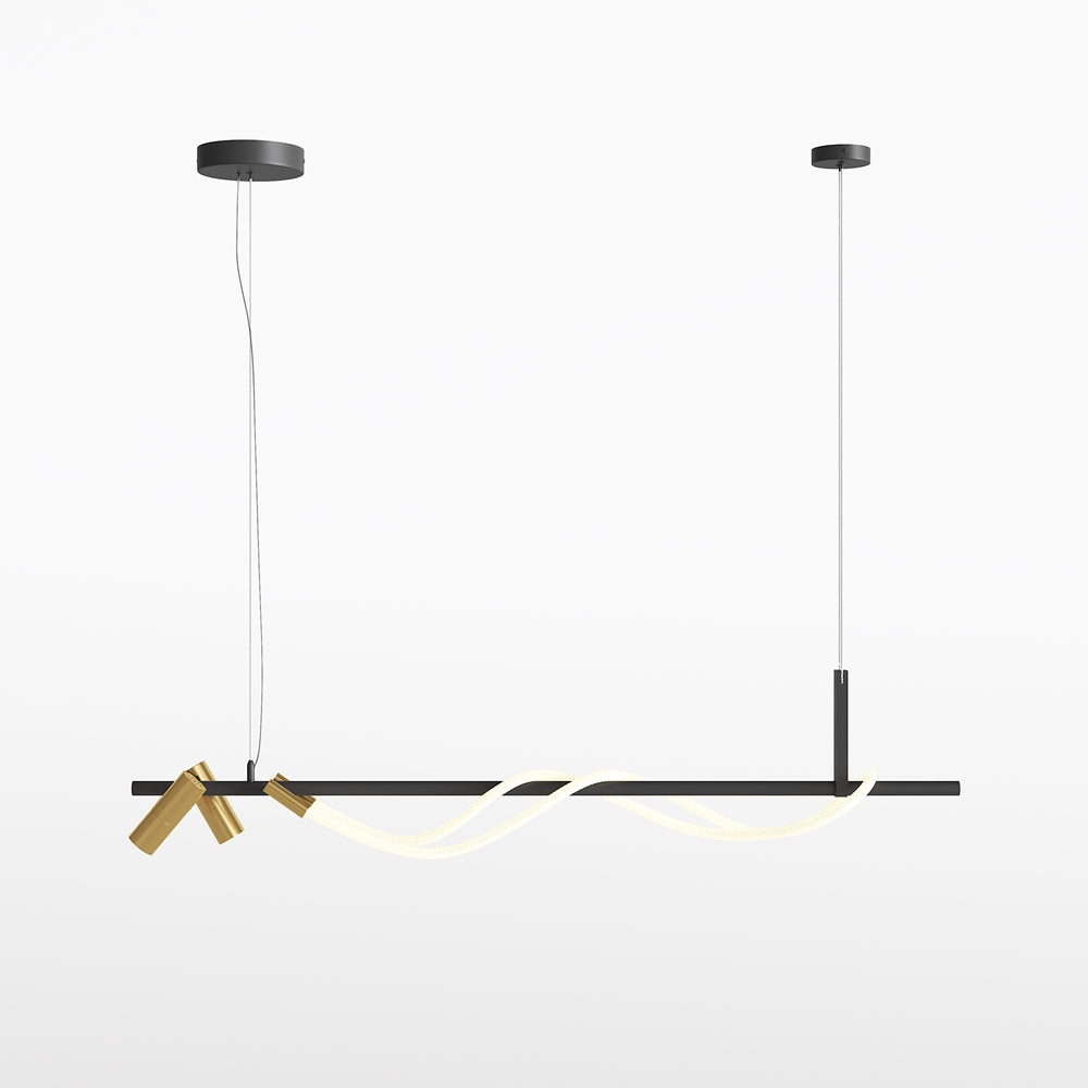 LED viseća svjetiljka TAU 1400 mm 42W 3000K crna/zlatna