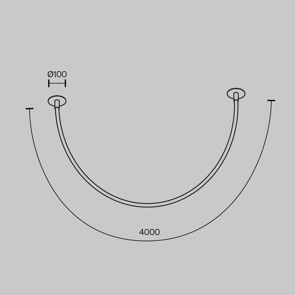 LED viseća svjetiljka TAU 4000 mm 40W 3000K crna