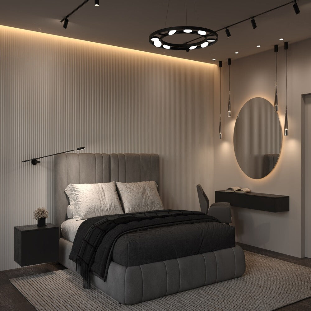 LED visilica FAD 1500x800 63W 3000K CRNA