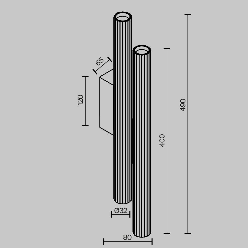 LED zidna svjetiljka CALIPSO 490x80 24W 2700K bijela