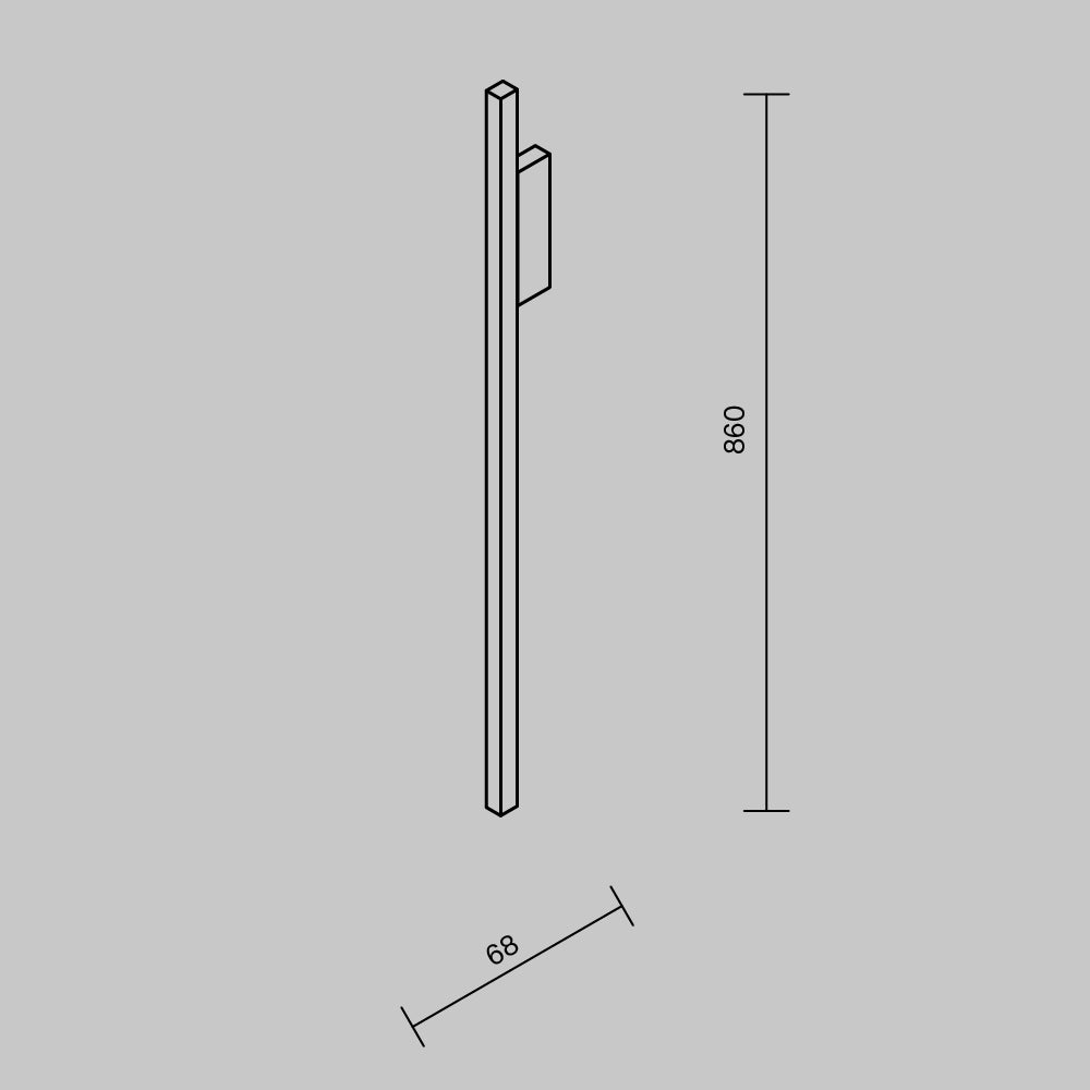 LED zidna svjetiljka Halo 15W 2600-3500K 20x860mm mesing