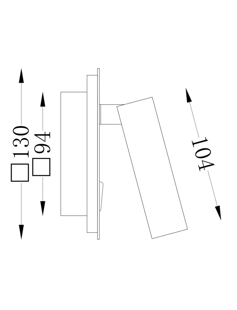 LED zidna svjetiljka Ios 176 130mm 9W 3000K bijela