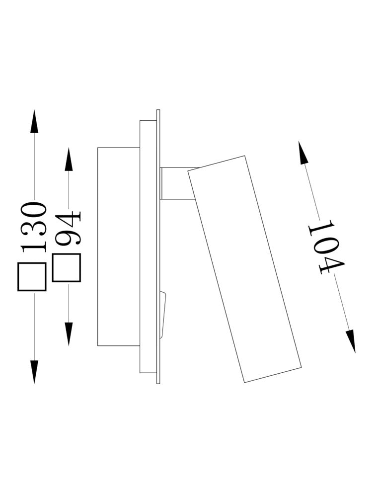 LED zidna svjetiljka Ios 176 130mm 9W 3000K mat zlazna