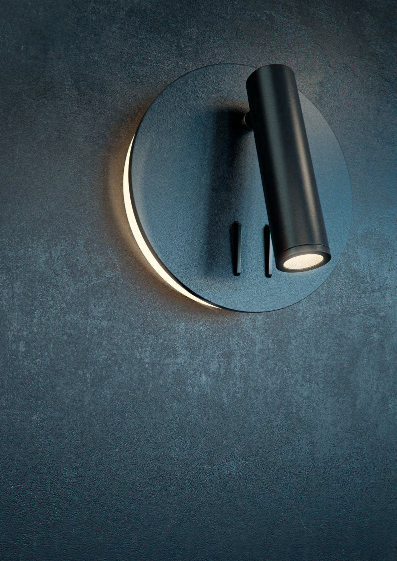 LED zidna svjetiljka Ios 176 Ø140mm 9W 3000K crna