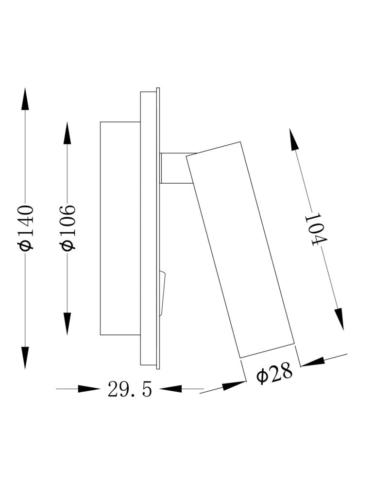 LED zidna svjetiljka Ios 176 Ø140mm 9W 3000K mat zlatna
