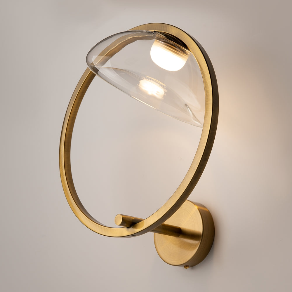 LED zidna svjetiljka LUNARE 5W 3000K mesing