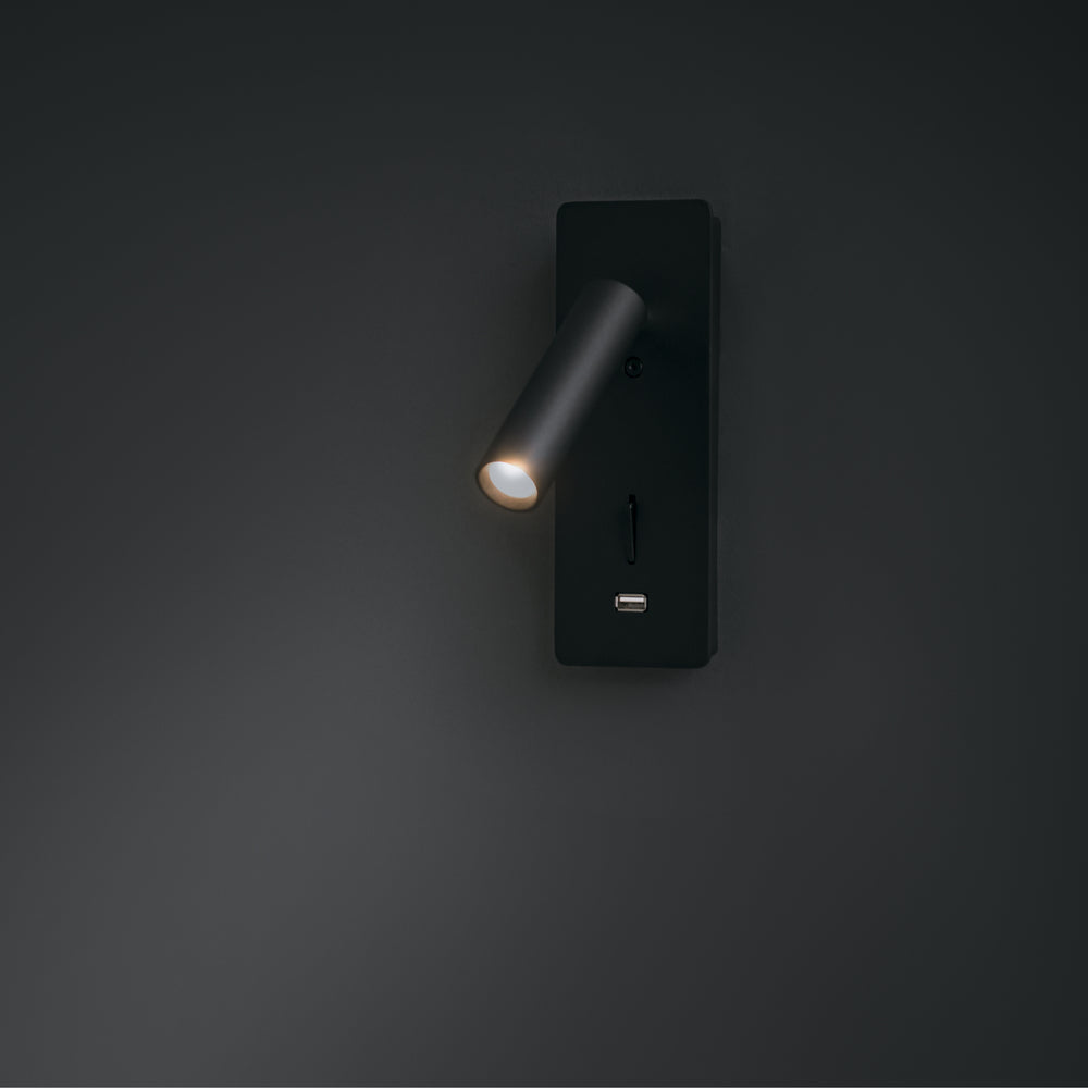 LED zidna svjetiljka Mirax 3W 3000K crna