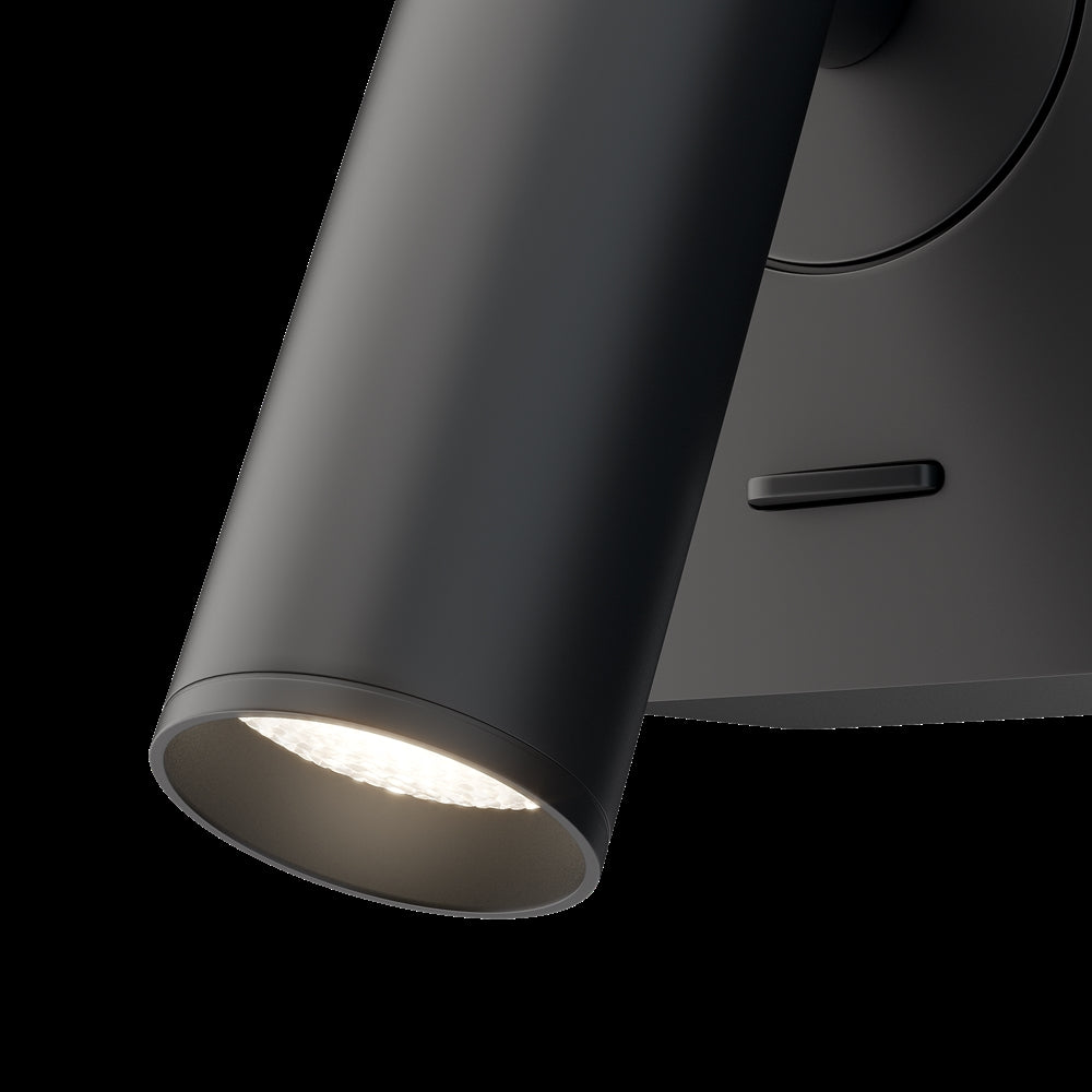 LED zidna svjetiljka Mirax 65mm 3W 3000K crna