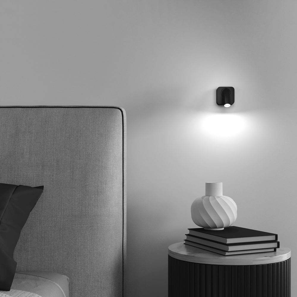 LED zidna svjetiljka Mirax 65mm 3W 3000K crna