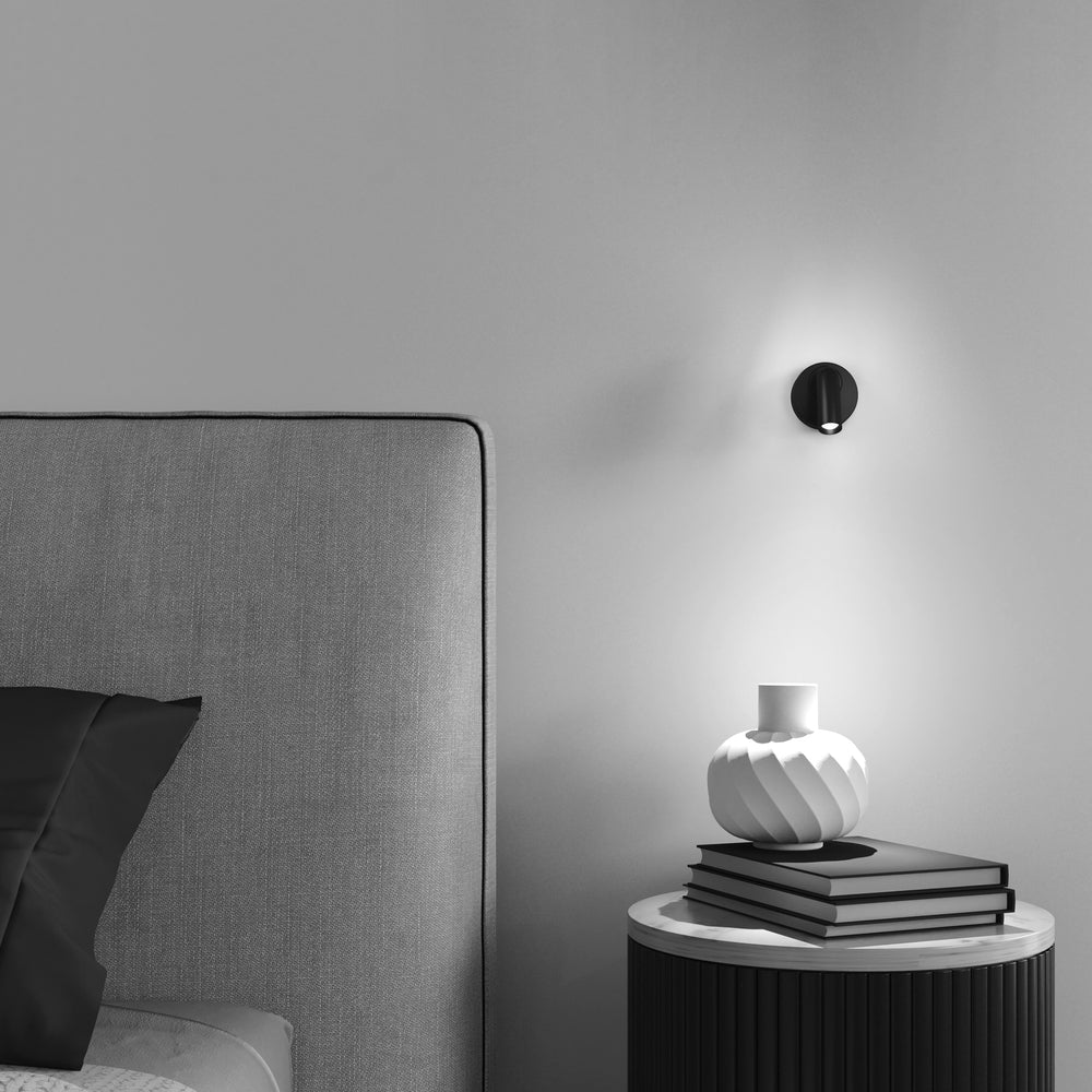 LED zidna svjetiljka Mirax Ø70mm 3W 3000K crna