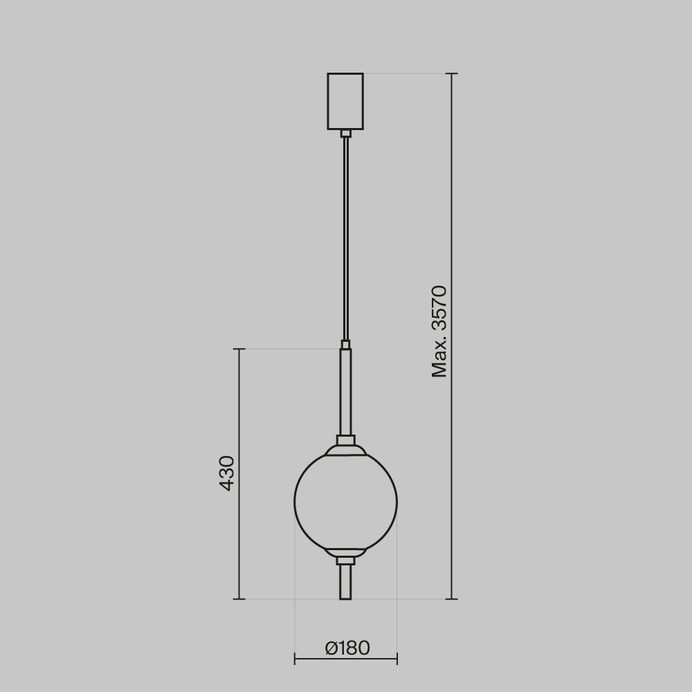 LED visilica The Sixth Sense 7W 3000K MESING
