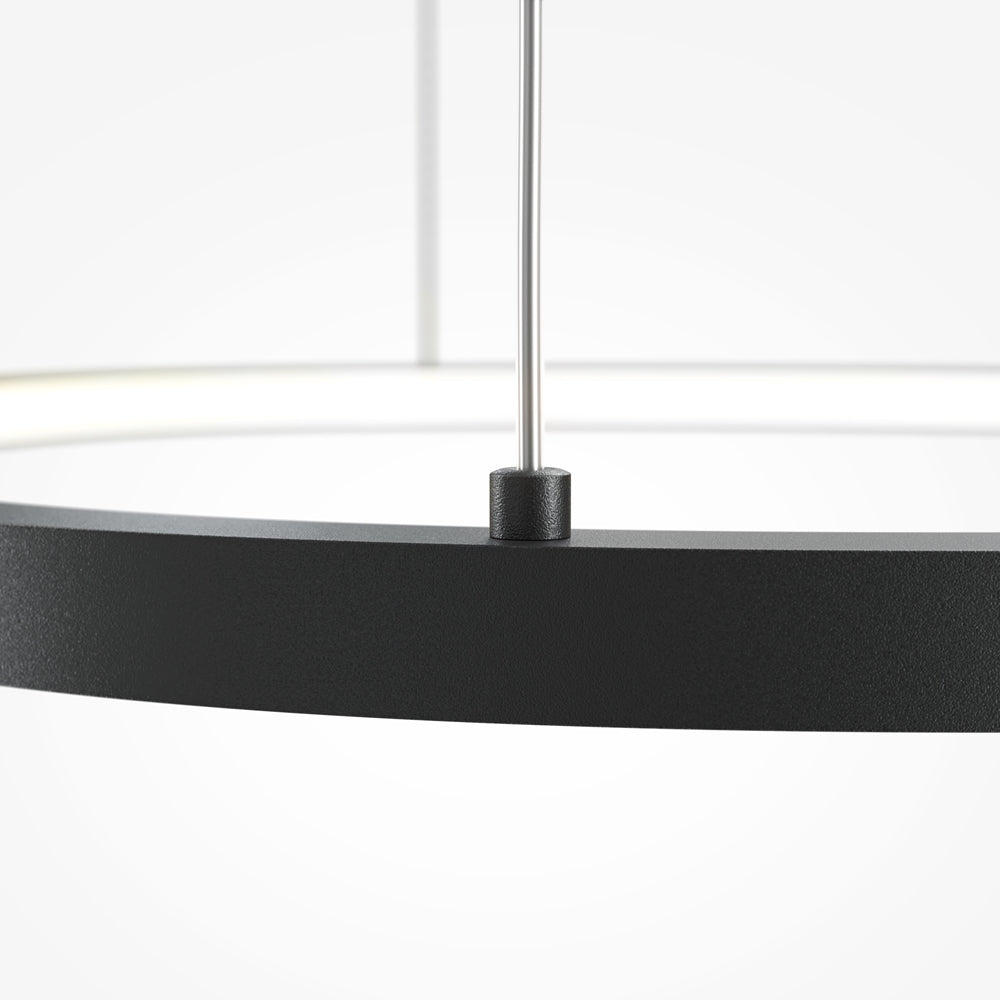 Moderna LED viseća svjetiljka MAYTONI Glint, 24W, 3000K, Ø600mm, CRNA