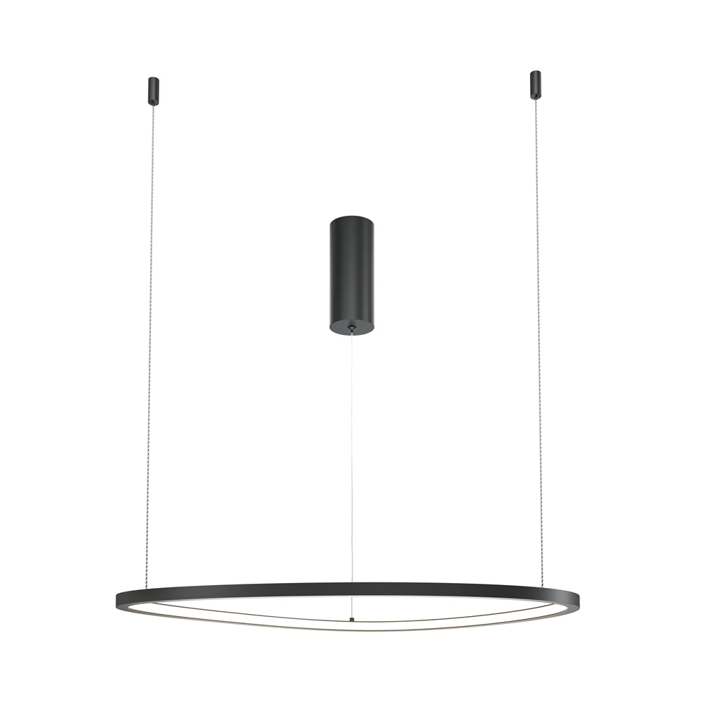 Moderna LED viseća svjetiljka MAYTONI Glint, 24W, 3000K, Ø600mm, CRNA