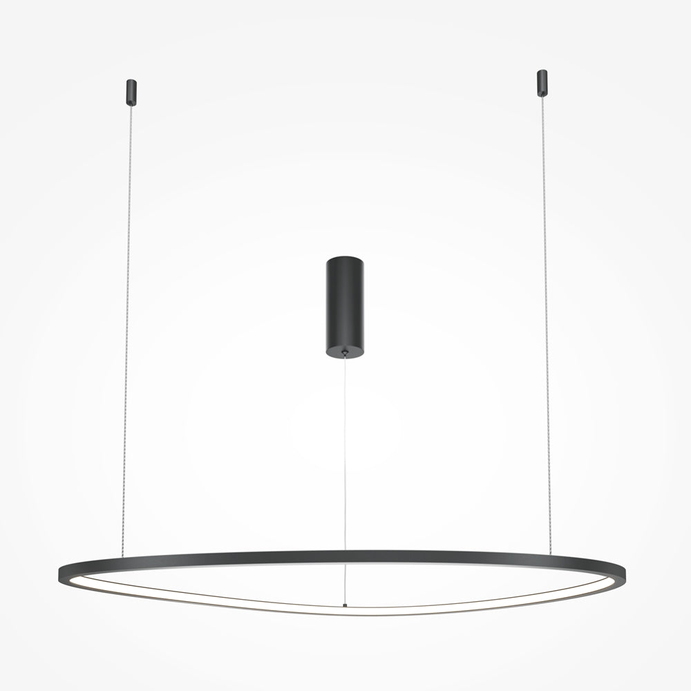 Moderna LED viseća svjetiljka MAYTONI Glint, 36W, 3000K, Ø800mm, CRNA