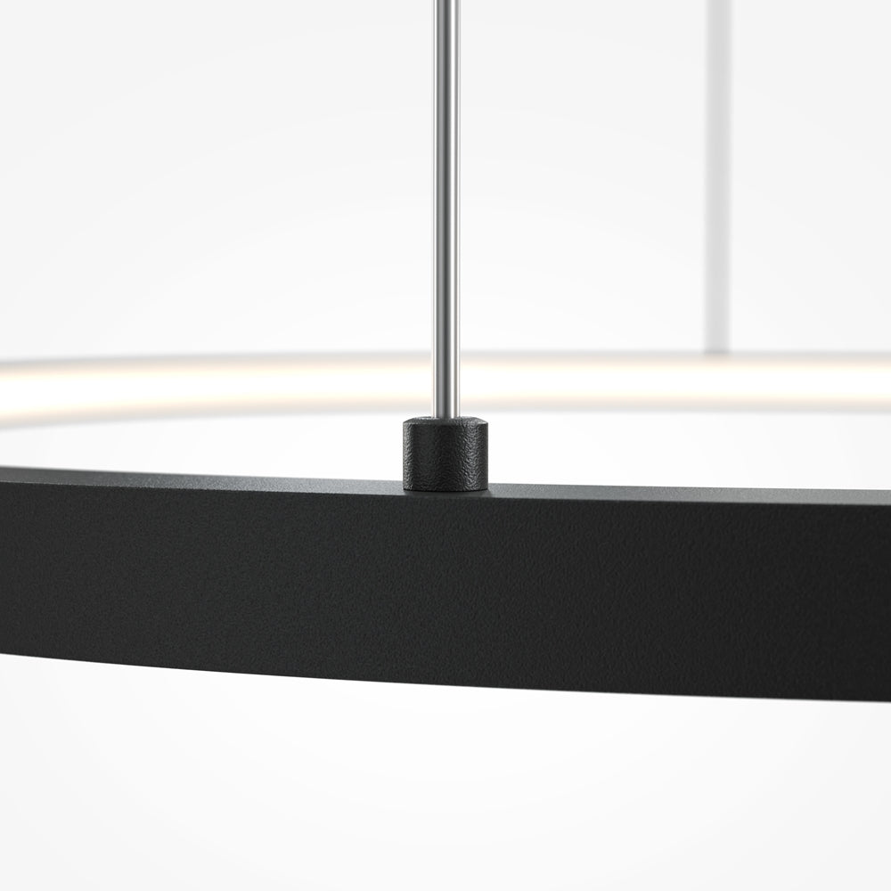 Moderna LED viseća svjetiljka MAYTONI Glint, 36W, 3000K, Ø800mm, CRNA