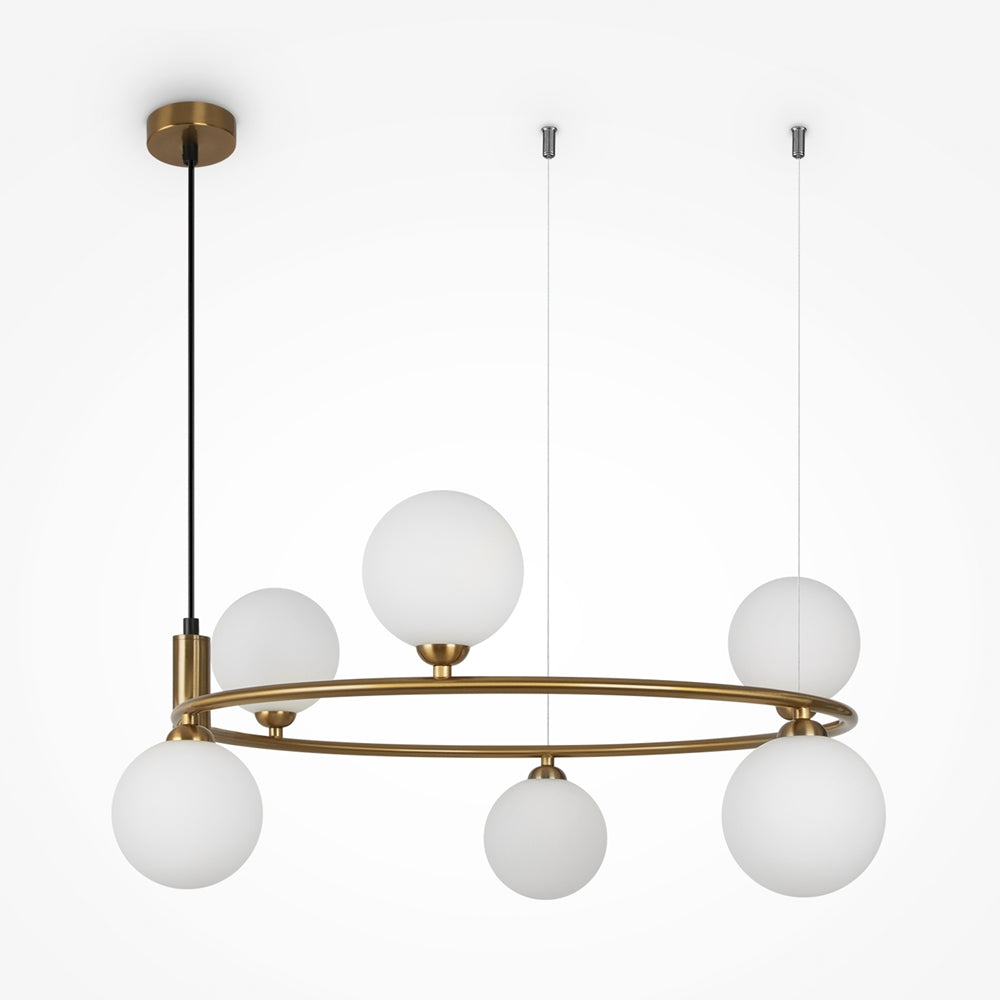 Viseća svjetiljka RING, 6xG9 580mm, MESING