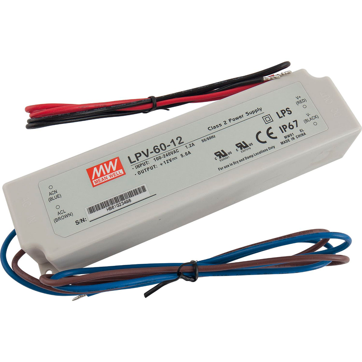 MEAN WELL LED napajanje 12V DC 60W IP67