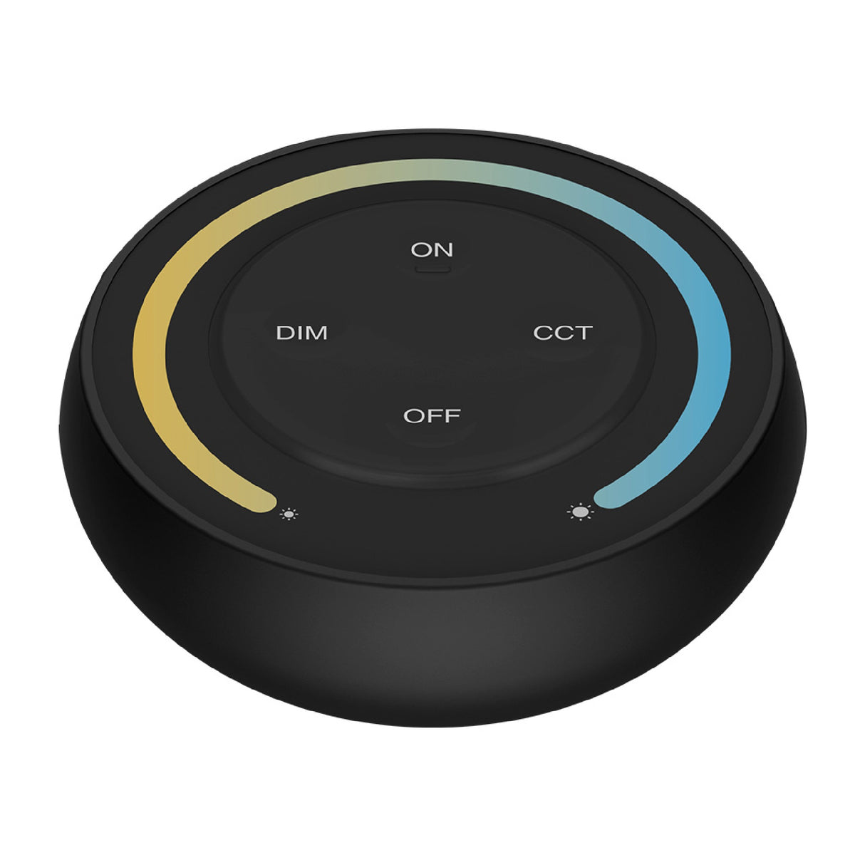CCT okrugli zidni panel na dodir, daljinski upravljač za LED rasvjetu, 2.4G, 30m, CRNI