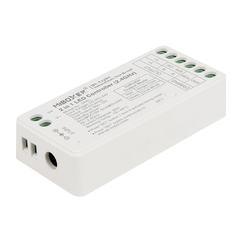 MONO/CCT LED prijamnik i kontroler 2-u-1, 2.4GHz, 12V-24V, 12A