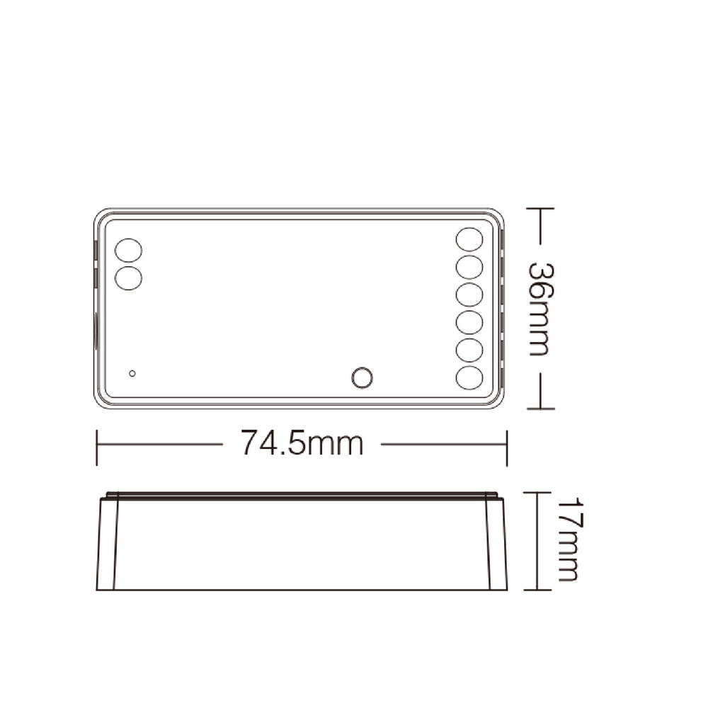 MONO/CCT LED prijamnik i kontroler 2-u-1, 2.4GHz, 12V-24V, 12A