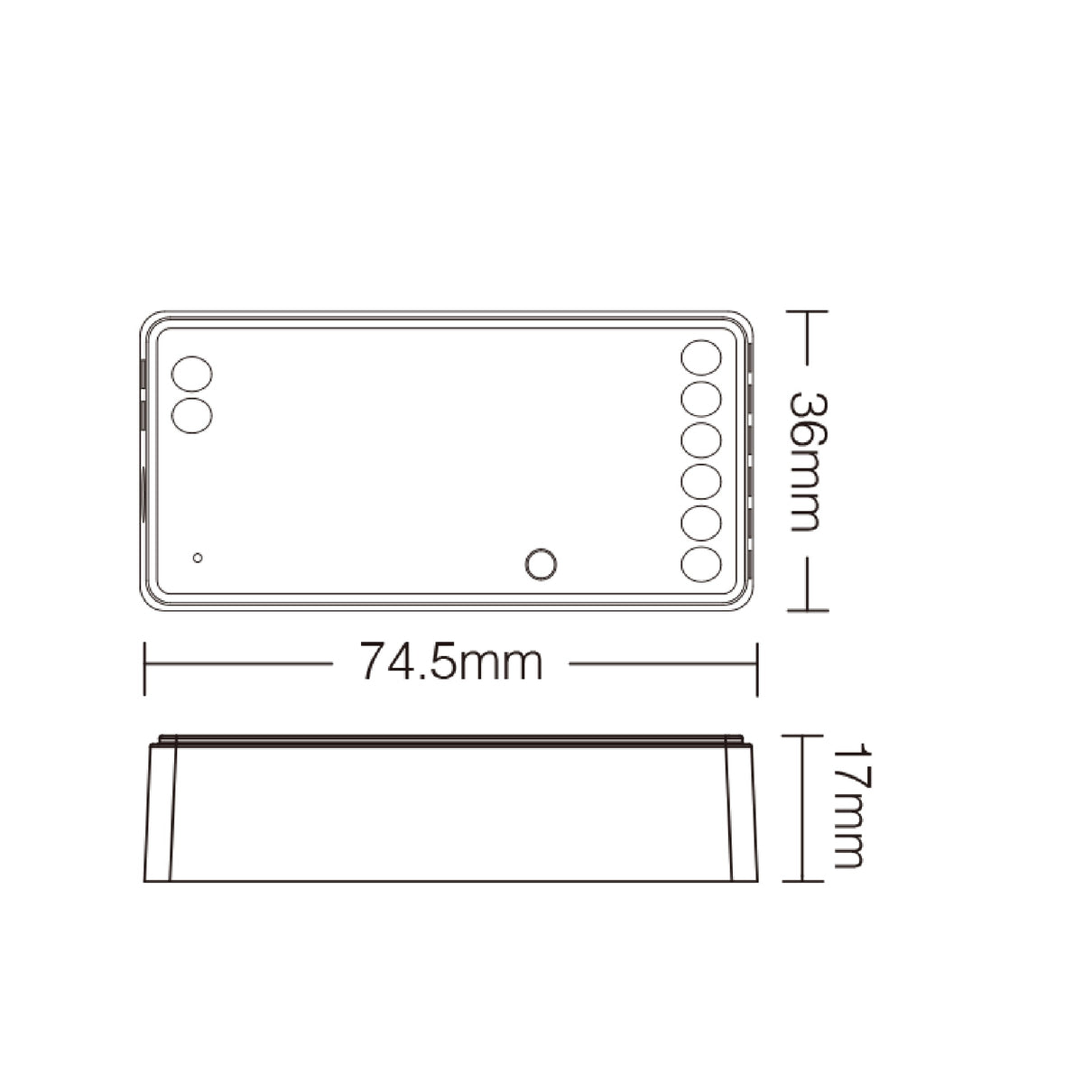 MONO/CCT LED prijamnik i kontroler 2-u-1, 2.4GHz, 12V-24V, 12A