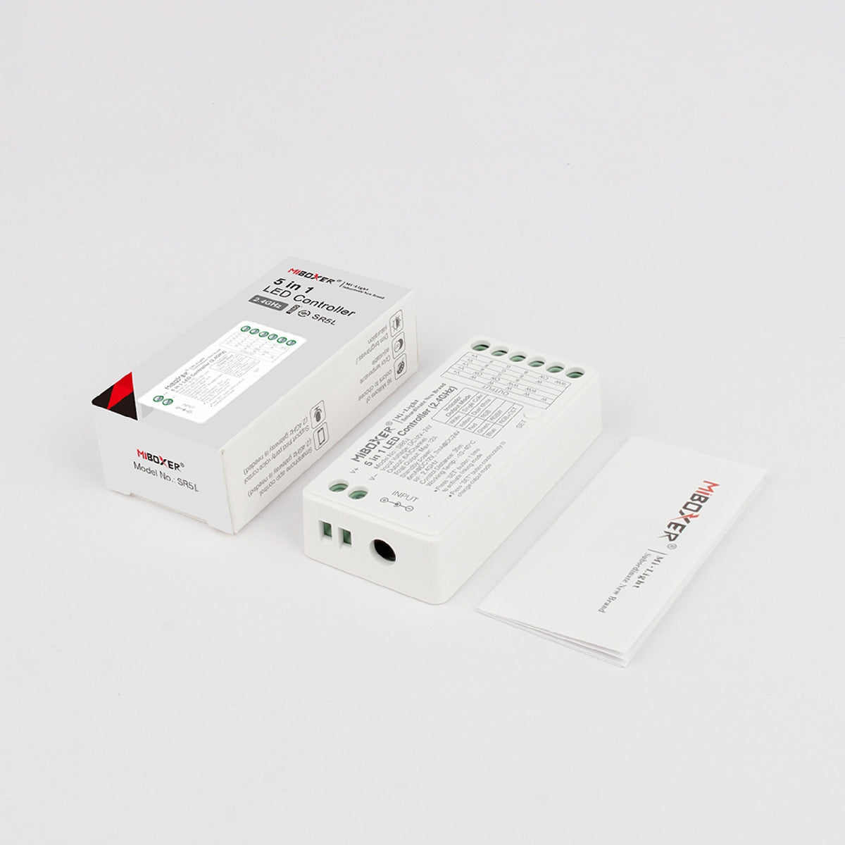 MONO/CCT/RGBW LED prijamnik i kontroler 5-u-1, 2.4GHz, 12V-24V, 12A