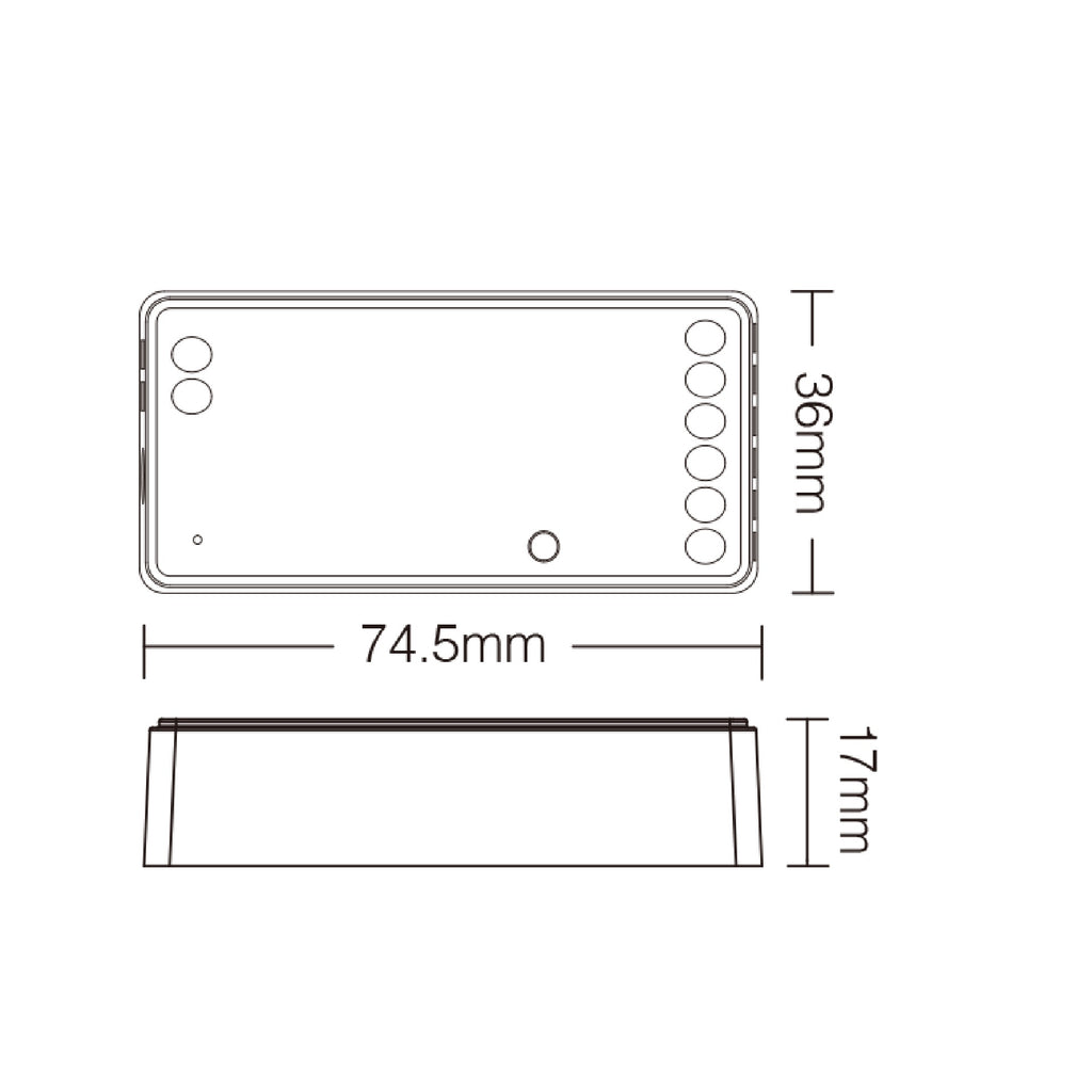 MONO/CCT/RGBW LED prijamnik i kontroler 5-u-1, 2.4GHz/WiFi, 12V-24V, 12A