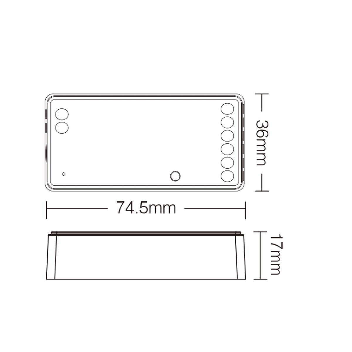 MONO/CCT/RGBW LED prijamnik i kontroler 5-u-1, 2.4GHz, 12V-24V, 12A