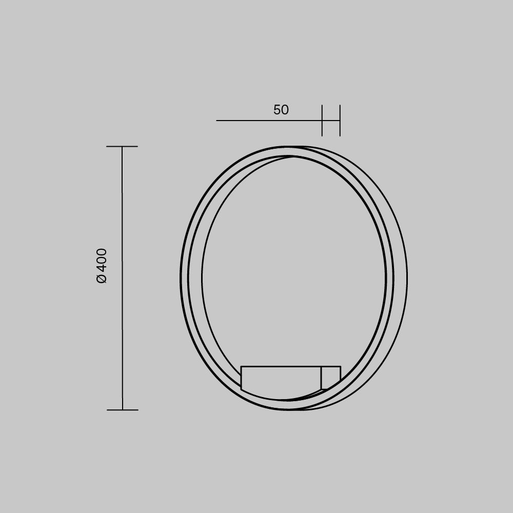 LED zidna svjetiljka Halo 24W 4000K Ø400mm MESING