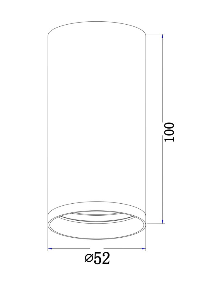 Stropna svjetiljka MAYTONI FOCUS S, 100x52mm, 1xGU10, MAT ZLATNA