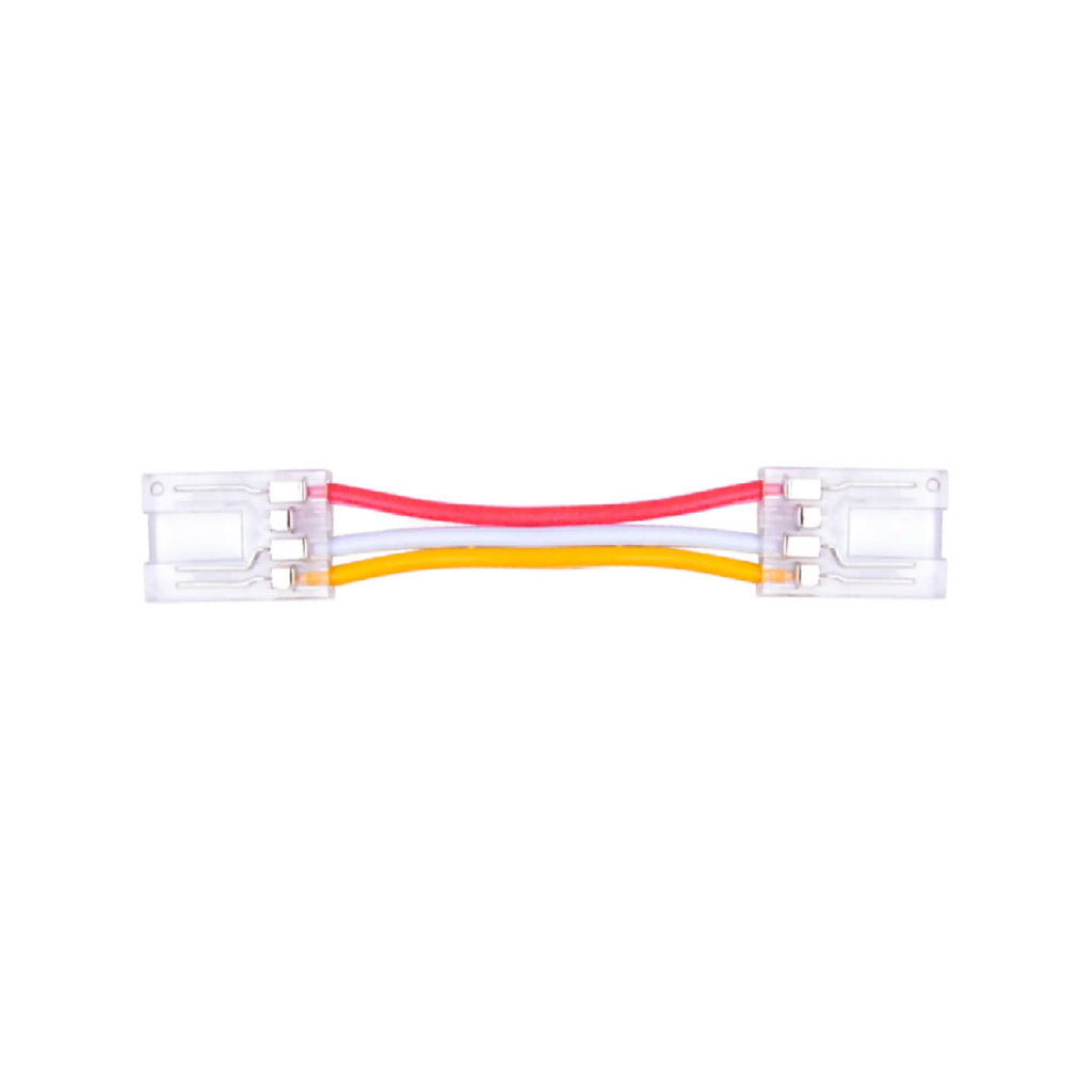 Transparentni dvostrani konektor s kabelom 3-pin za CCT/Mono LED SMD/COB trake 10mm