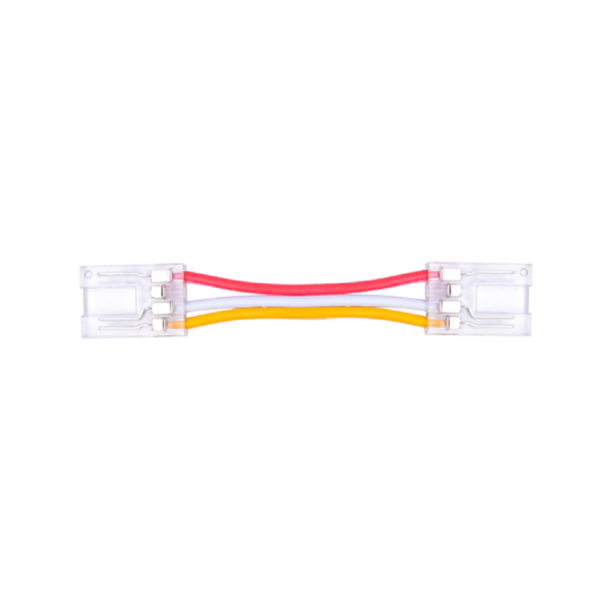 Transparentni dvostrani konektor s kabelom 3-pin za CCT/Mono LED SMD/COB trake 10mm