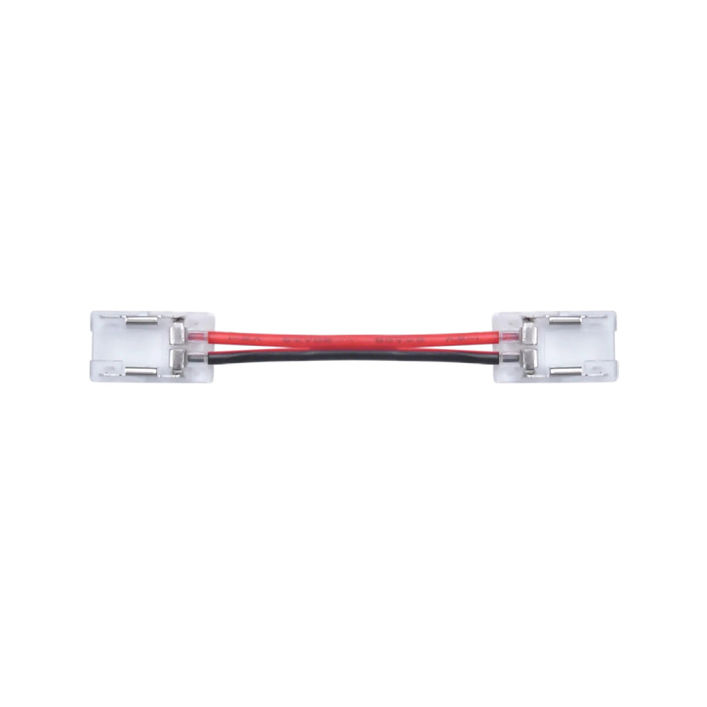 Transparentni dvostrani konektor s kabelom 2-pin za jednobojne LED SMD/COB trake 8mm