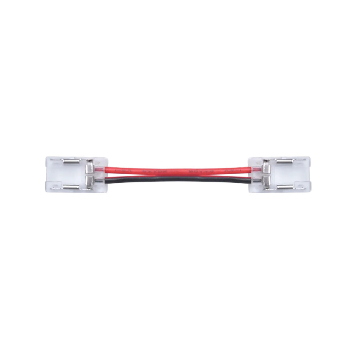Transparentni dvostrani konektor s kabelom 2-pin za jednobojne LED SMD/COB trake 8mm