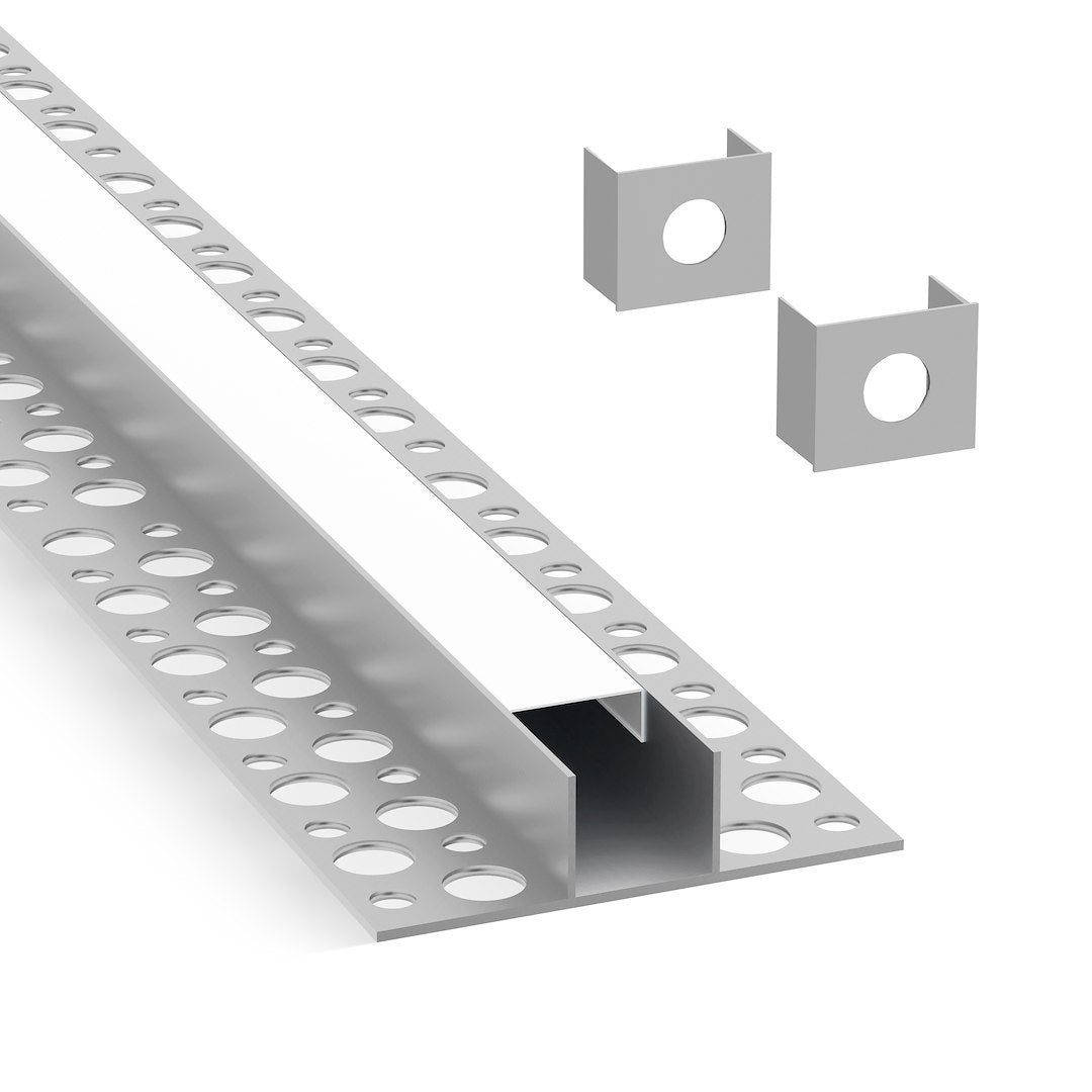 Ugradbeni LED profil GK2 set s opalnim poklopcem 2m