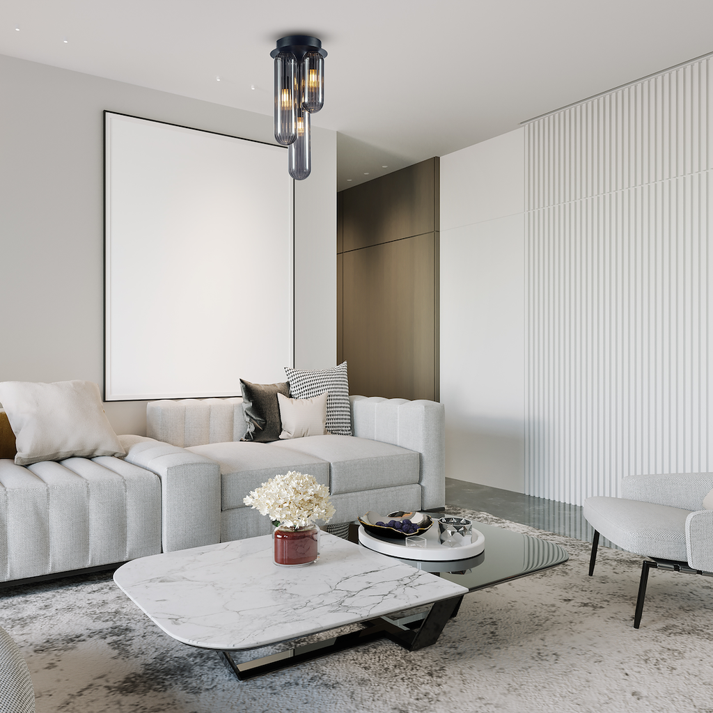 PAX CRNA stropna lampa 3xG9