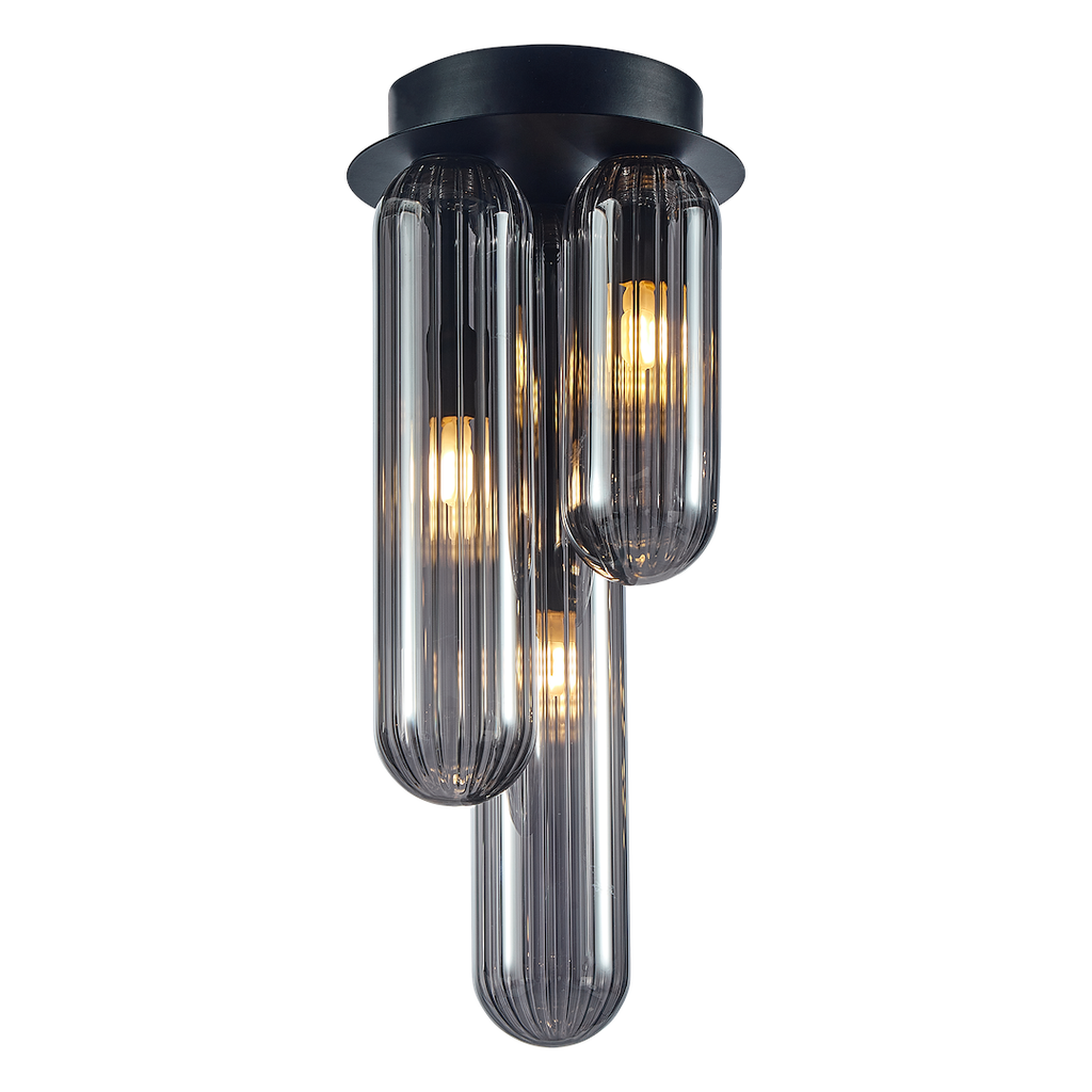 PAX CRNA stropna lampa 3xG9