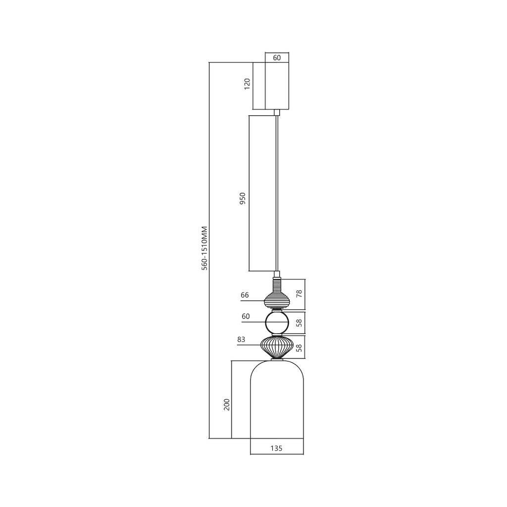 Arte 12W LED viseća svjetiljka, promjer 13 cm, crna