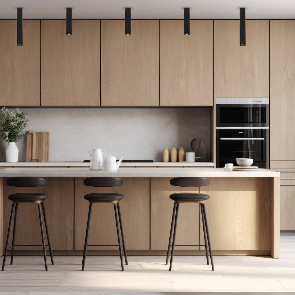 Stropna svjetiljka GENESIS, 1xGU10, Ø63xh400 mm, CRNA