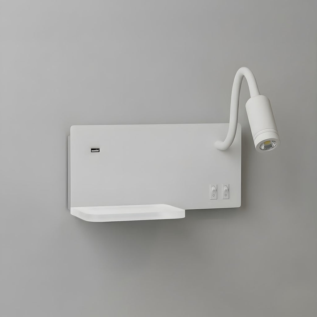 Noćna lampa s policom SHELF Led 4W+5W+2W desna bijela