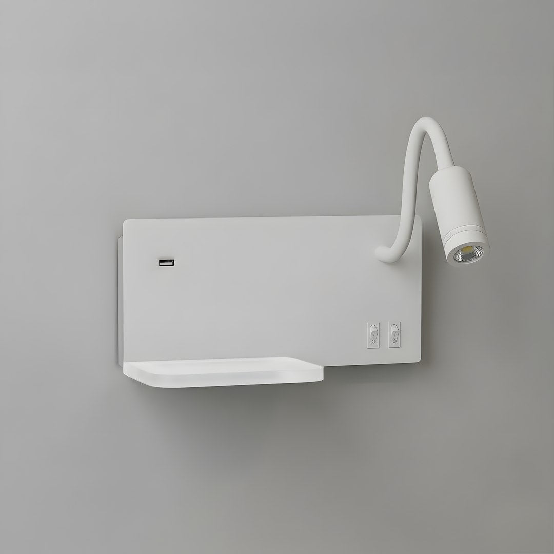 Noćna lampa s policom SHELF Led 4W+5W+2W desna bijela