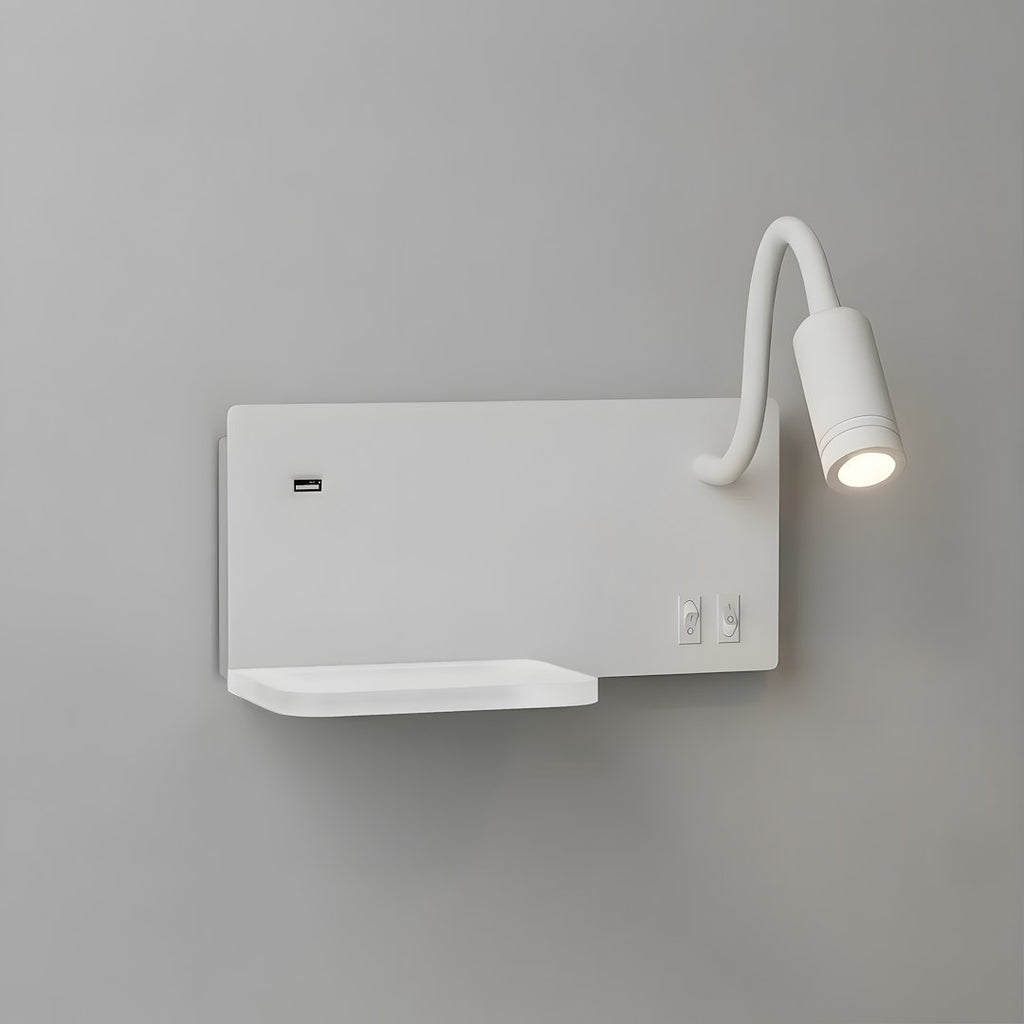 Noćna lampa s policom SHELF Led 4W+5W+2W desna bijela