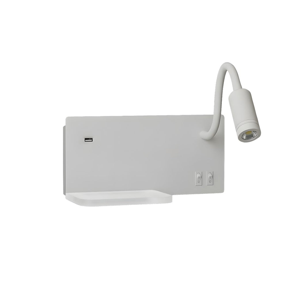 Noćna lampa s policom SHELF Led 4W+5W+2W desna bijela